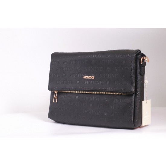 ARMİNE 241 BAYAN ÇANTA SİYAH LAZER 27X31 CM