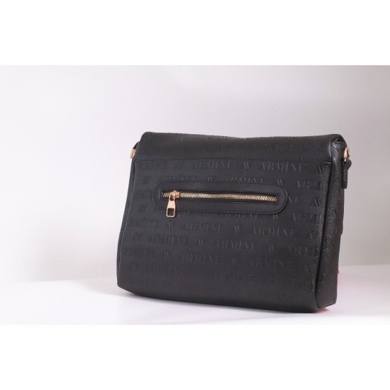 ARMİNE 241 BAYAN ÇANTA SİYAH LAZER 27X31 CM