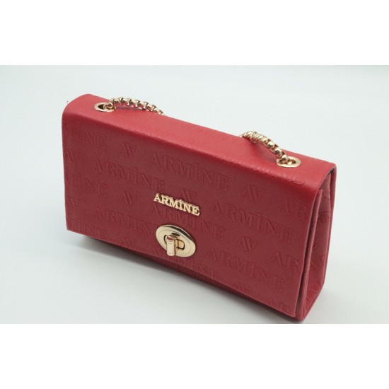 ARMİNE 273 BAYAN ÇANTA KIRMIZI LAZER 13X20 CM
