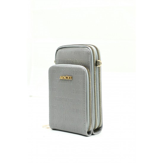 ARMİNE 321 BAYAN ÇANTA GRİ LAZER 20X12 CM