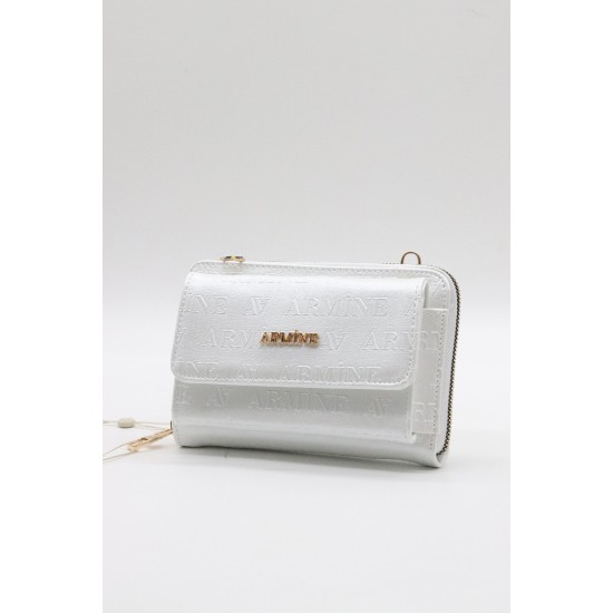 ARMİNE 324 BAYAN ÇANTA BEYAZ LAZER 13X21 CM