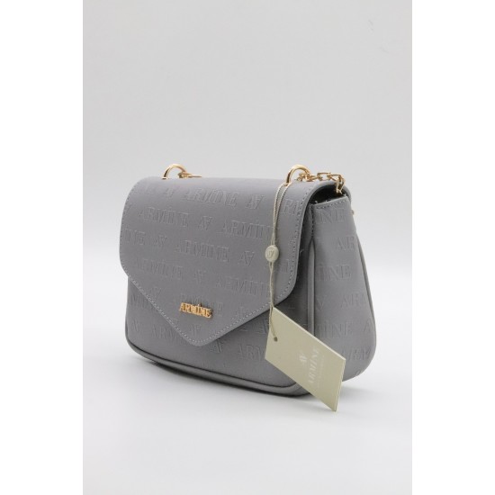 ARMİNE 327 BAYAN ÇANTA GRİ LAZER 15X22 CM