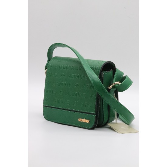 ARMİNE 331 BAYAN ÇANTA KOYU YEŞİL LAZER 19X18CM