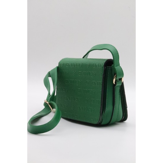 ARMİNE 331 BAYAN ÇANTA KOYU YEŞİL LAZER 19X18CM