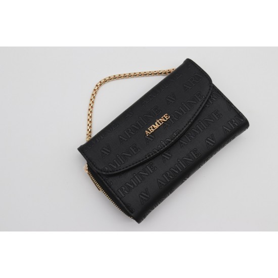 ARMİNE C14 BAYAN ÇANTA SİYAH LAZER 12X19CM