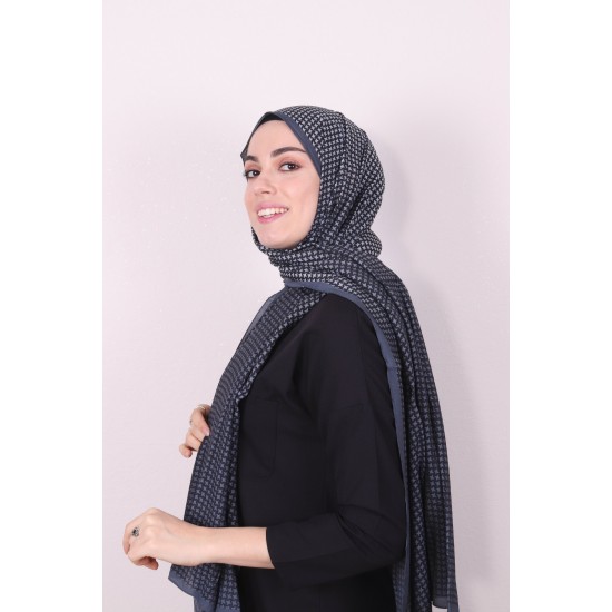ARMİNE MODAL DESENLİ ŞAL FÜME 2253