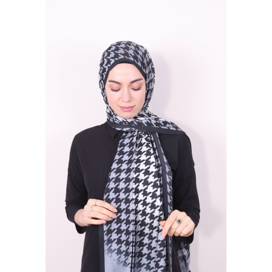 ARMİNE MODAL DESENLİ ŞAL GRİ 2254