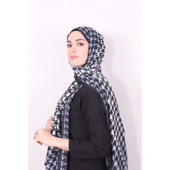 ARMİNE MODAL DESENLİ ŞAL GRİ 2254