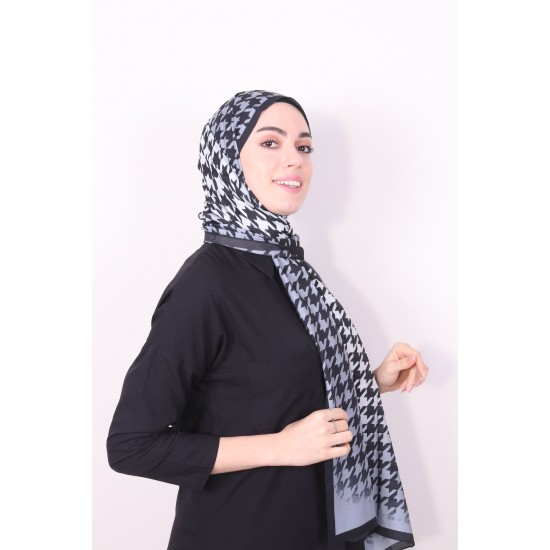 ARMİNE MODAL DESENLİ ŞAL GRİ 2254
