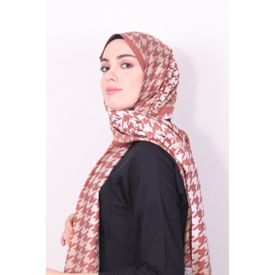 ARMİNE MODAL DESENLİ ŞAL KİREMİT 2254
