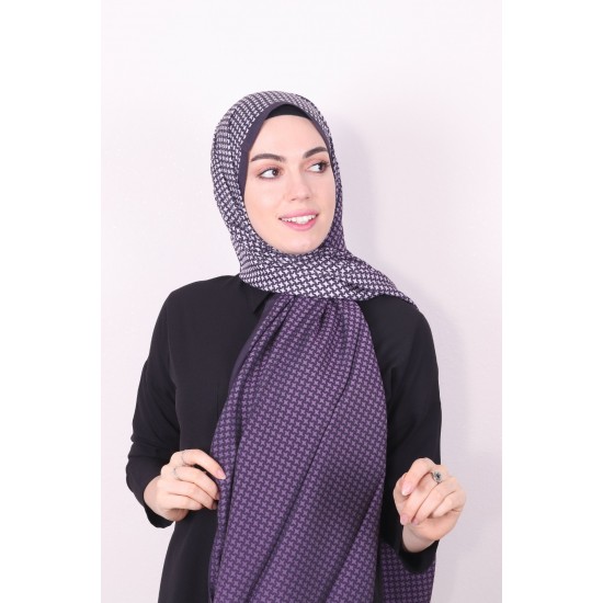 ARMİNE MODAL DESENLİ ŞAL MÜRDÜM 2253