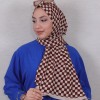 DESENLİ MEDİNE İPEĞİ ŞAL 1 KAHVE