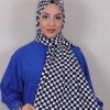 DESENLİ MEDİNE İPEĞİ ŞAL 1 LACİVERT