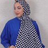 DESENLİ MEDİNE İPEĞİ ŞAL 1 LACİVERT
