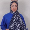 DESENLİ MEDİNE İPEĞİ ŞAL 10 LACİVERT