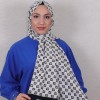 DESENLİ MEDİNE İPEĞİ ŞAL 12 KREM