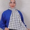 DESENLİ MEDİNE İPEĞİ ŞAL 13 BEYAZ