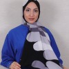 DESENLİ MEDİNE İPEĞİ ŞAL 18 BLACK