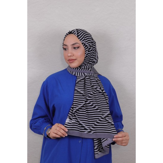 DESENLİ MEDİNE İPEĞİ ŞAL 20 FÜME