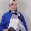 DESENLİ MEDİNE İPEĞİ ŞAL 23 BEYAZ