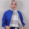 DESENLİ MEDİNE İPEĞİ ŞAL 26 BEYAZ