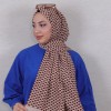 DESENLİ MEDİNE İPEĞİ ŞAL 3 KAHVE