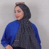 DESENLİ MEDİNE İPEĞİ ŞAL 3 LACİVERT