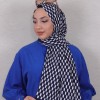 DESENLİ MEDİNE İPEĞİ ŞAL 4 LACİVERT