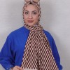 DESENLİ MEDİNE İPEĞİ ŞAL 4 SÜTLÜ KAHVE