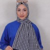 DESENLİ MEDİNE İPEĞİ ŞAL 9 LACİVERT