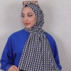DESENLİ MEDİNE İPEĞİ ŞAL 9 LACİVERT