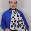 DESENLİ MEDİNE İPEĞİ ŞAL ÇİÇEK DESEN 2 BEYAZ