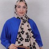 DESENLİ MEDİNE İPEĞİ ŞAL ÇİÇEK DESEN 2 SÜTLÜ KAHVE