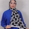 DESENLİ MEDİNE İPEĞİ ŞAL ÇİÇEK DESEN 3 BEYAZ