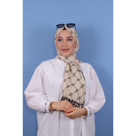 DİJİTAL MOSS KREP ŞAL 1 - SİYAH-SAMAN