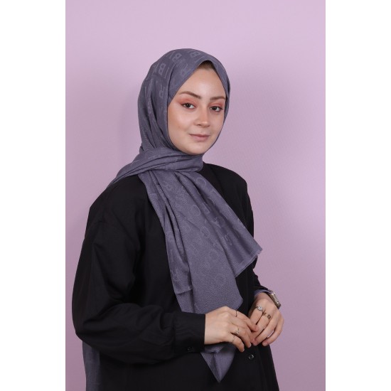 EMPROYAL BVLGARI DESEN ŞAL - KOT MAVİ