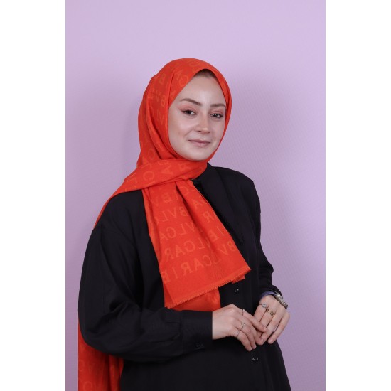 EMPROYAL BVLGARI DESEN ŞAL - ORANJ