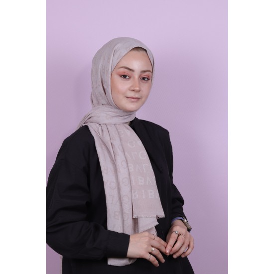 EMPROYAL BVLGARI DESEN ŞAL - SÜTLÜ KAHVE