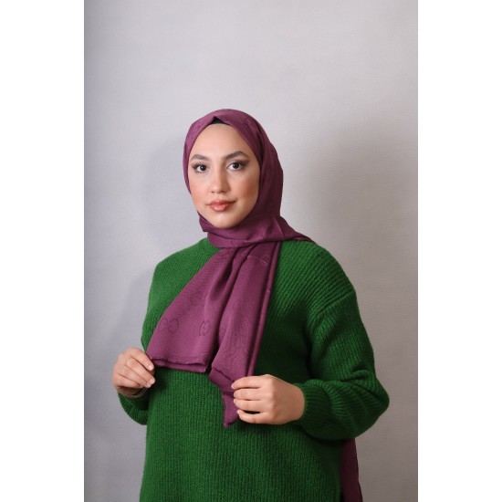 EMPROYAL G DESEN COTTON ŞAL KOYU MENEKŞE