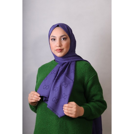 EMPROYAL G DESEN COTTON ŞAL MOR