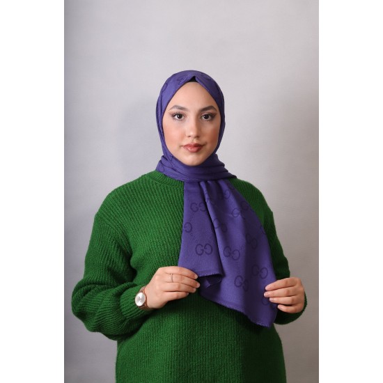 EMPROYAL G DESEN COTTON ŞAL MOR