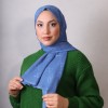 EMPROYAL G DESEN COTTON ŞAL PARLEMENT MAVİ