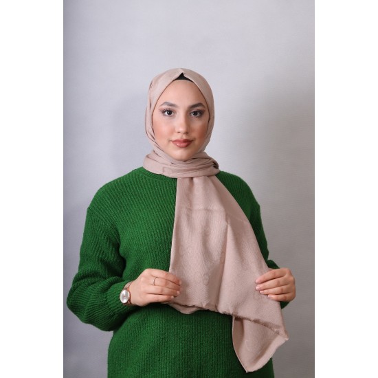 EMPROYAL G DESEN COTTON ŞAL VİZON