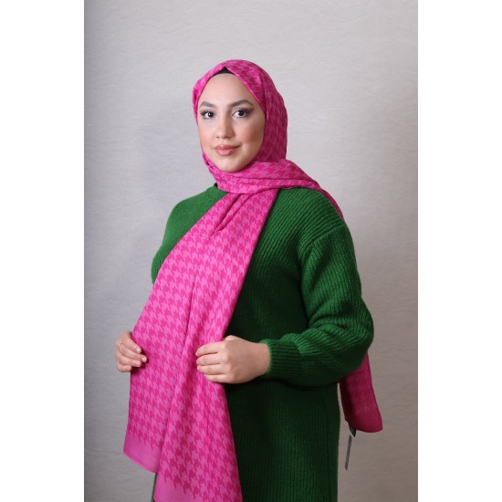EMPROYAL SİENA KAZ AYAĞI ŞAL FUŞYA