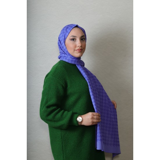 EMPROYAL SİENA KAZ AYAĞI ŞAL GECE MAVİ