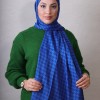 EMPROYAL SİENA KAZ AYAĞI ŞAL SAKS MAVİ