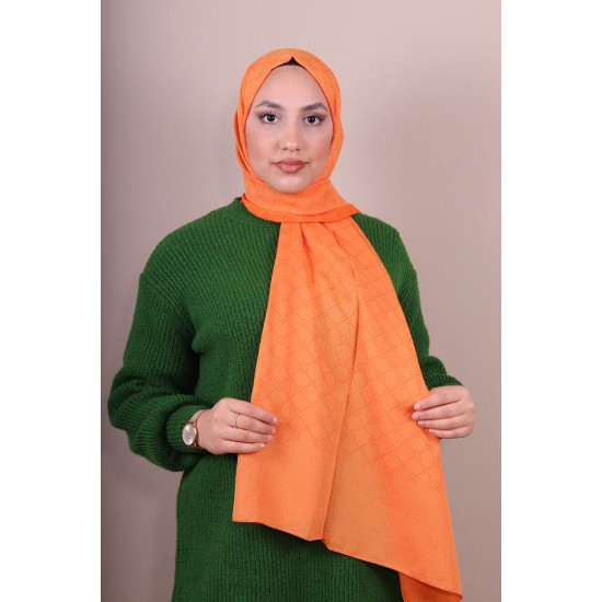 EMPROYAL SİENA LOGO DESEN ŞAL PORTAKAL
