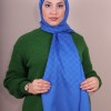 EMPROYAL SİENA LOGO DESEN ŞAL SAKS MAVİ