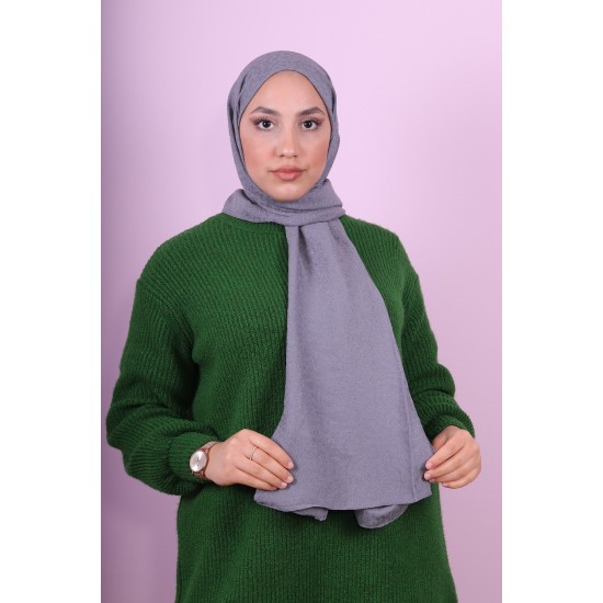EMPROYAL SOF İPEK LEOPAR DESEN ŞAL ANTRASİT
