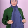 EMPROYAL SOF İPEK LEOPAR DESEN ŞAL GECE MAVİSİ